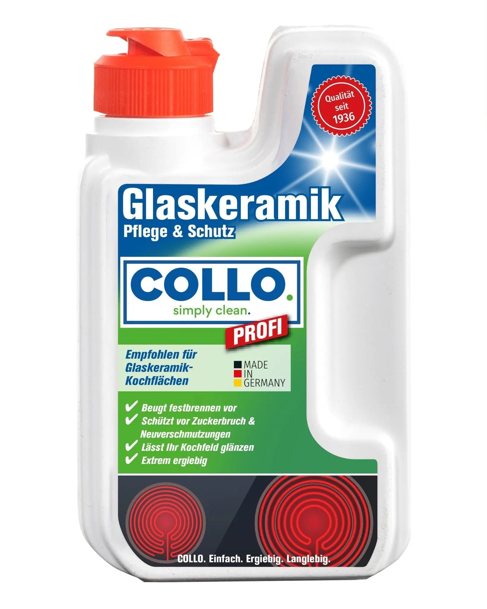 Profi - Pflege für Ceran - und Induktionskochfelder -Ceranfeldpflege, Ceranfeld pflegen, Ceranfeld schützen - COLLO