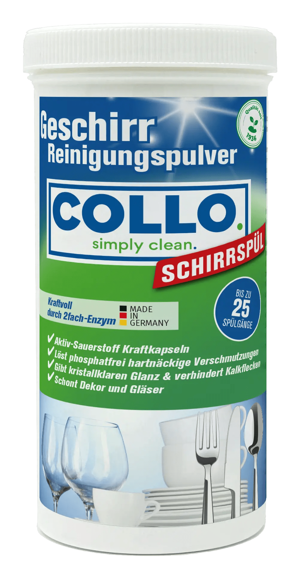 Spülmaschinenpulver 200 g – Strahlendes Geschirr für unterwegs - 0086 - COLLO. simply clean.