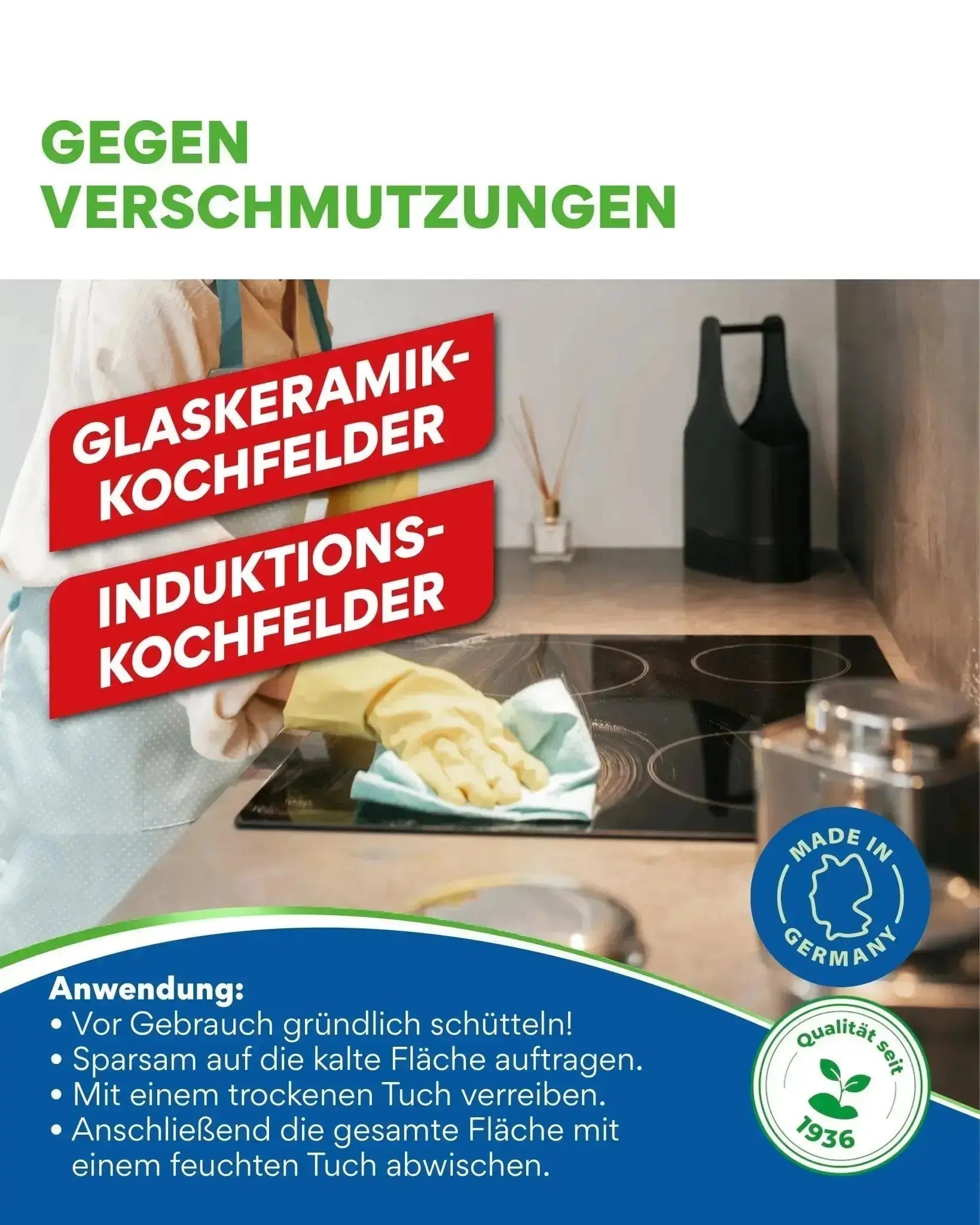 Starterpaket Küchenoberflächen – Das 6 - teilige Profi - Set für Reinigung, Pflege & Glanz - 0508 - COLLO. simply clean.