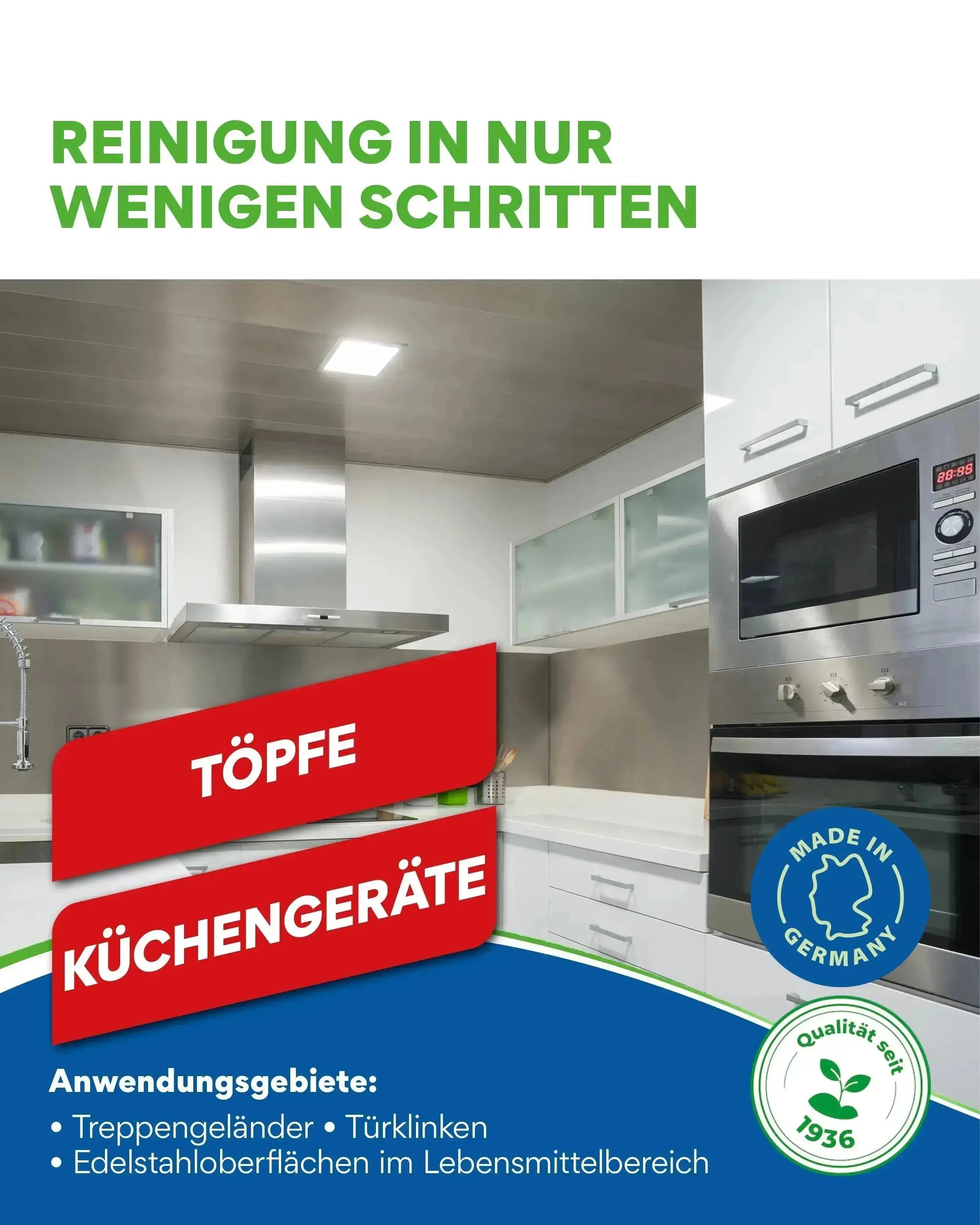 Starterpaket Küchenoberflächen – Das 6 - teilige Profi - Set für Reinigung, Pflege & Glanz - 0508 - COLLO. simply clean.
