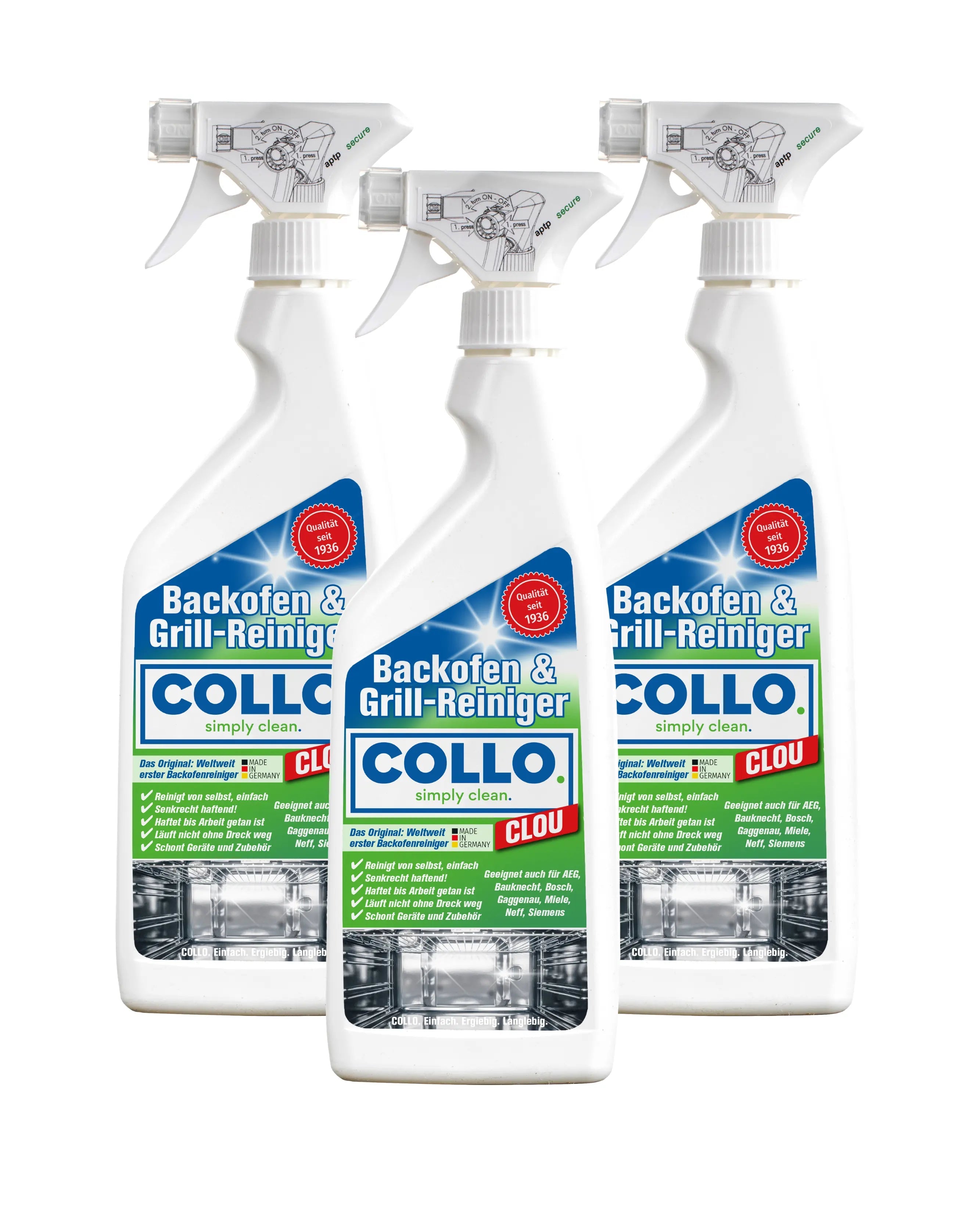 Vorteilsset: 3x Clou - Grill- und Backofenreiniger