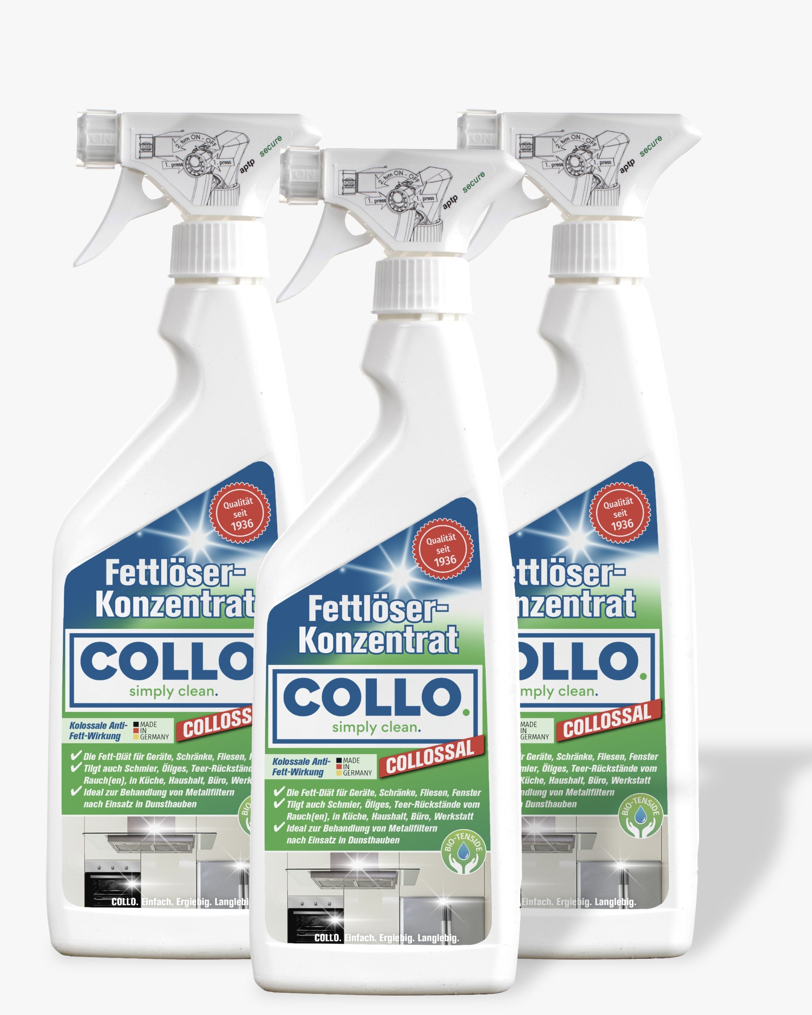 Vorteilsset: 3x Fettlöser für Küche & Grill - 0010.3 - COLLO. simply clean.