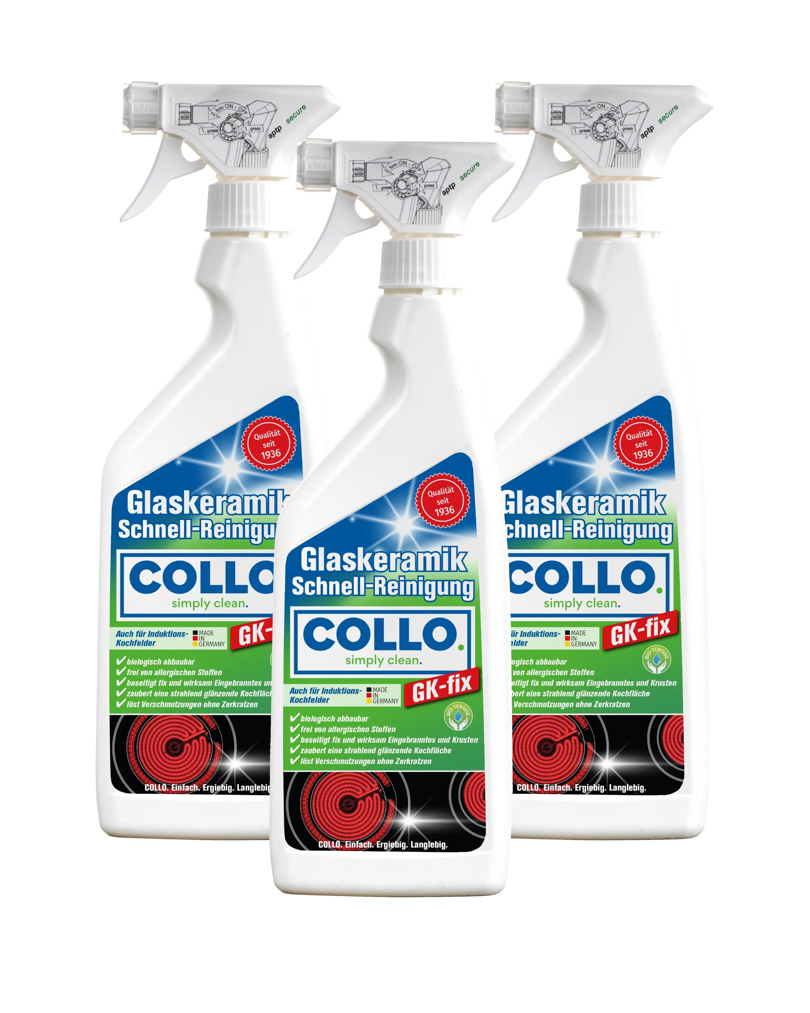 Vorteilsset: 3x GK - Fix - Glaskeramik Reiniger - 0037.3 - COLLO. simply clean.