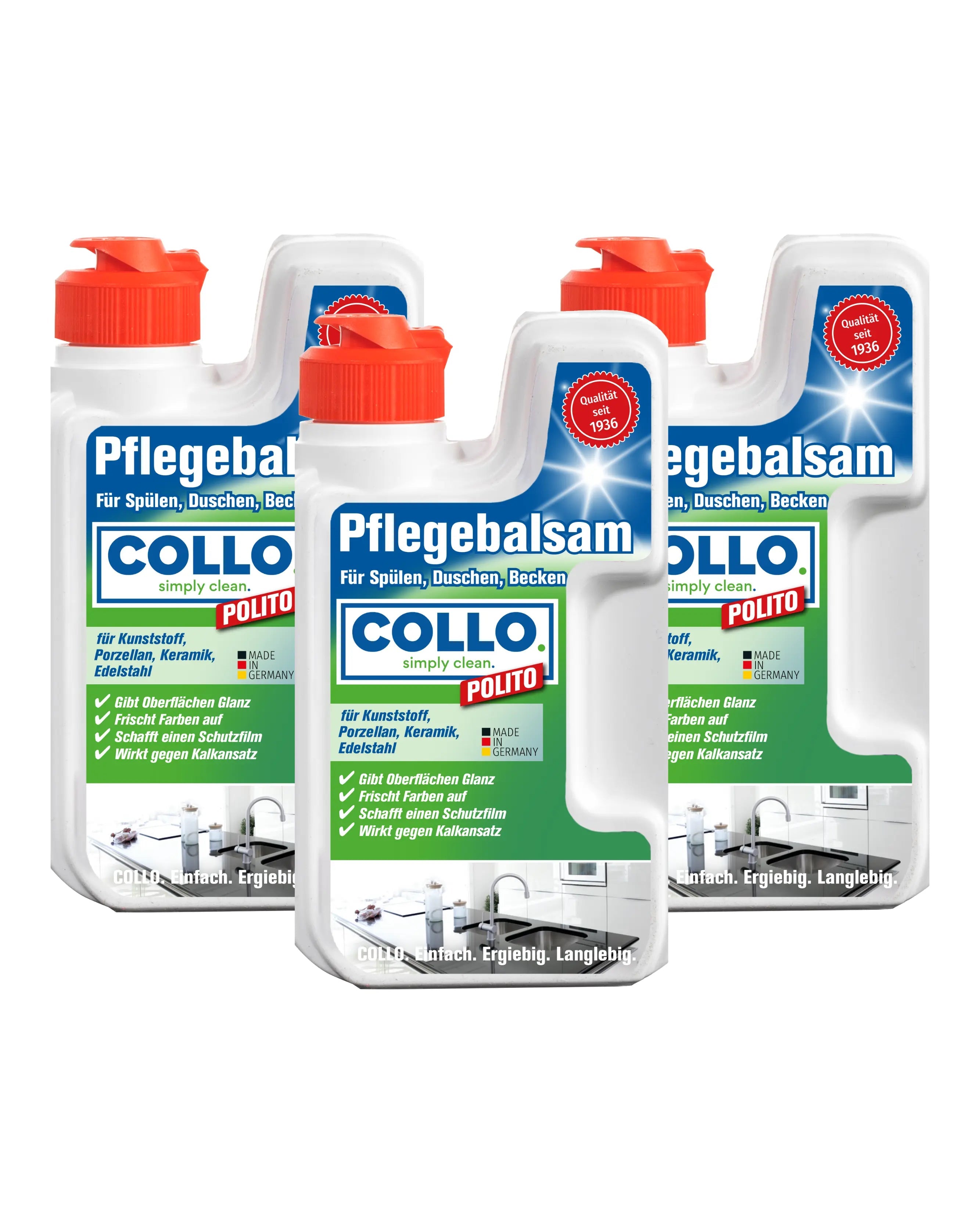 Vorteilsset: 3x Polito - Spülbecken - & Keramik - Politur - 0062.3 - COLLO. simply clean.