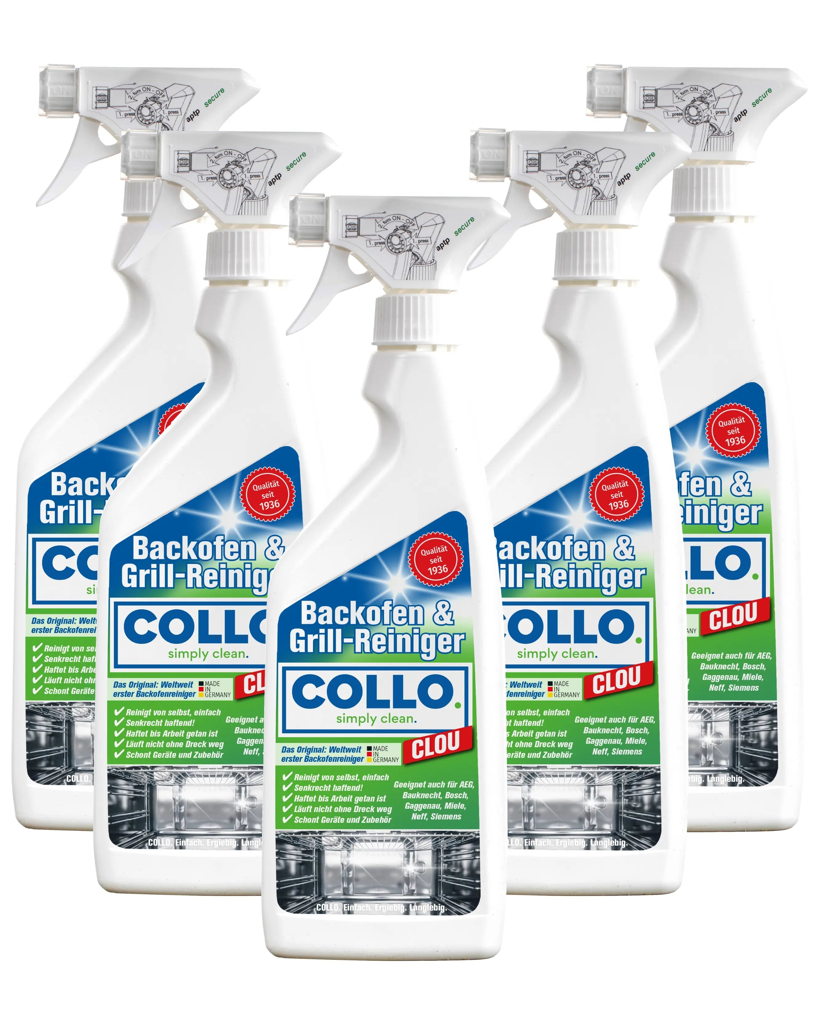 Vorteilsset: 5x Clou - Grill- und Backofenreiniger