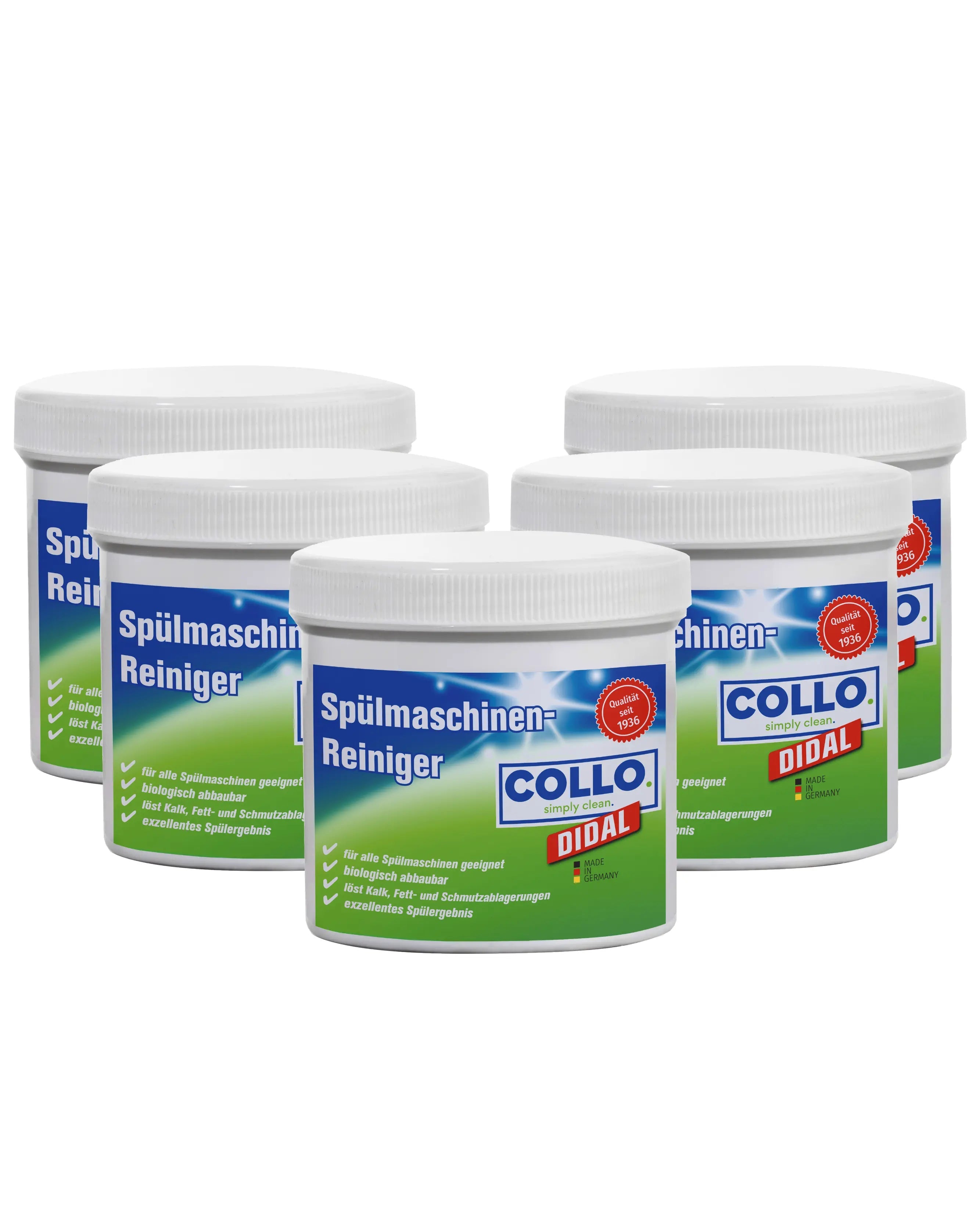 Vorteilsset: 5x Didal - Spülmaschinenreiniger - Spülmaschinen Entkalker - 0023 01.5 - COLLO. simply clean.