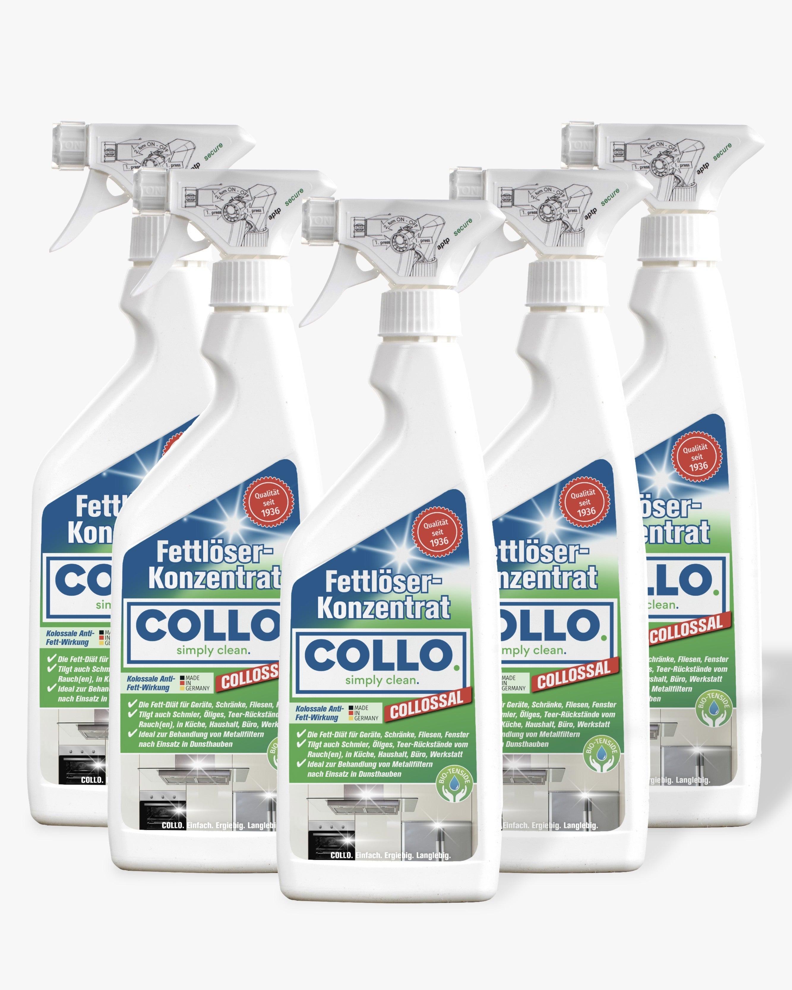 Vorteilsset: 5x Fettlöser für Küche & Grill - 0010.5 - COLLO. simply clean.