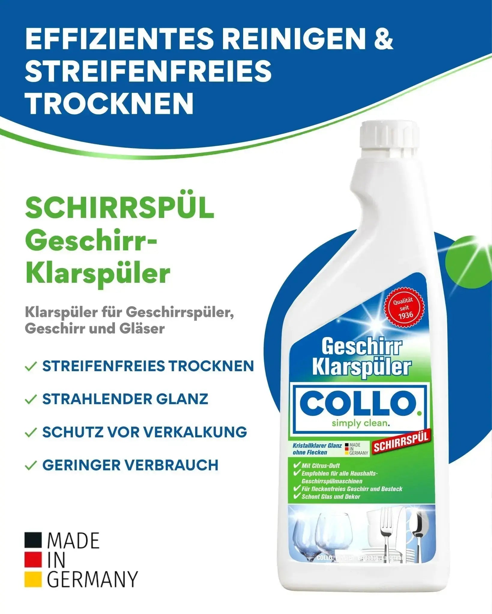 Vorteilsset: 5x Klarspüler für Spülmaschinen - 0084.5 - COLLO. simply clean.