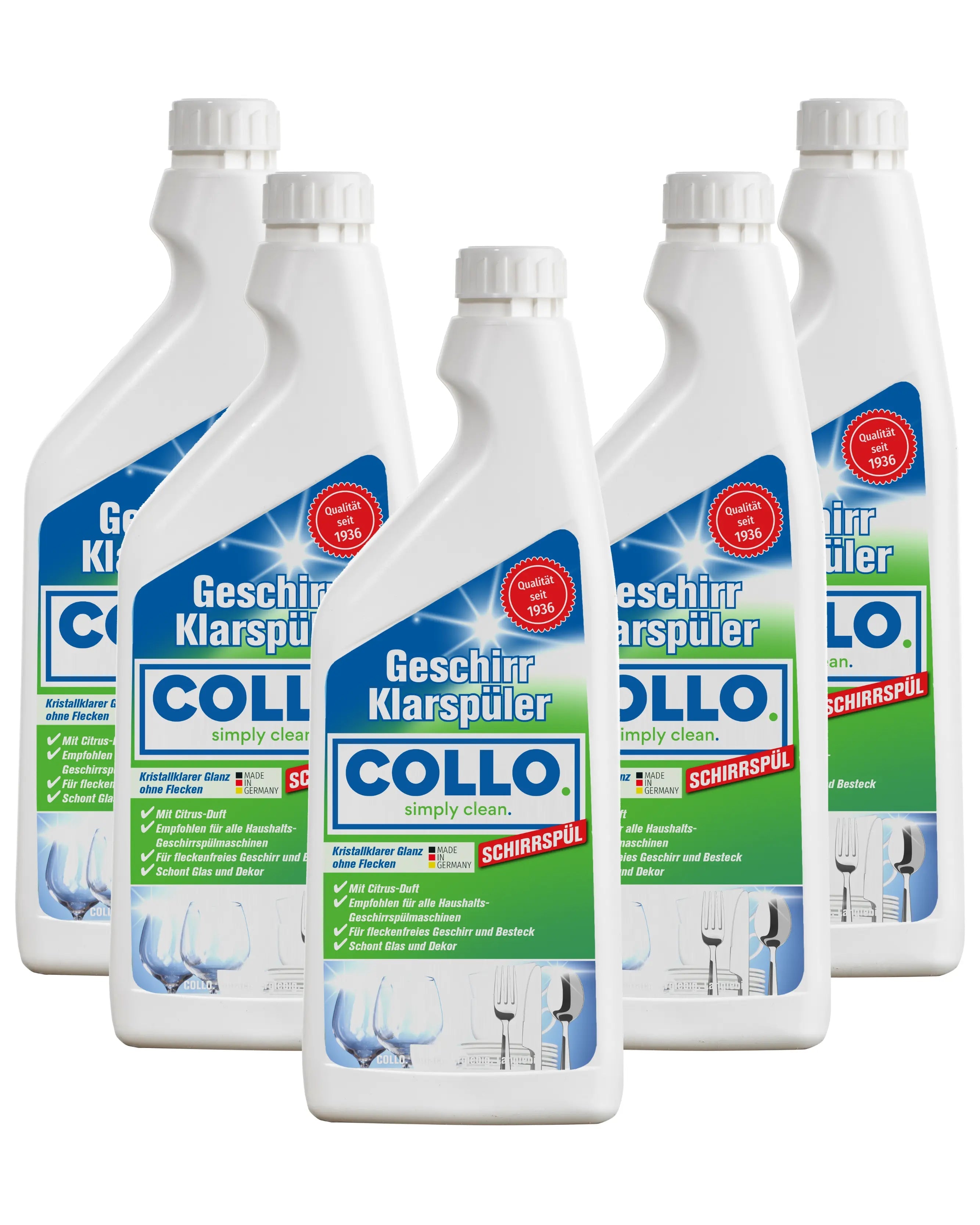 Vorteilsset: 5x Klarspüler für Spülmaschinen - 0084.5 - COLLO. simply clean.